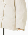 Floral Jacquard Rounded Down Jacket - ecru