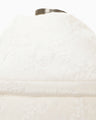 Floral Jacquard Rounded Down Jacket - ecru