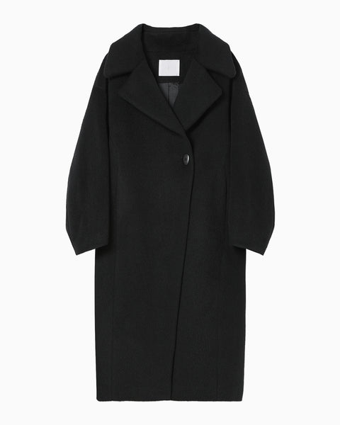 Wool Arupaka Long Cort - black