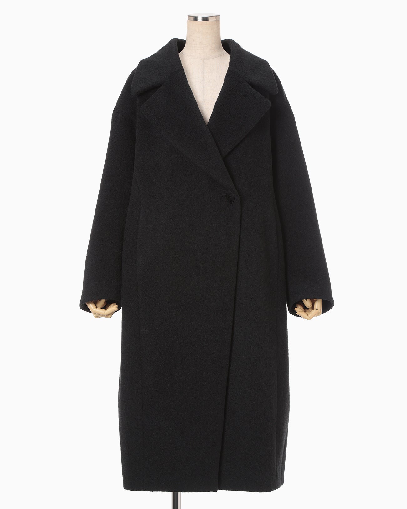 Wool Arupaka Long Cort - black