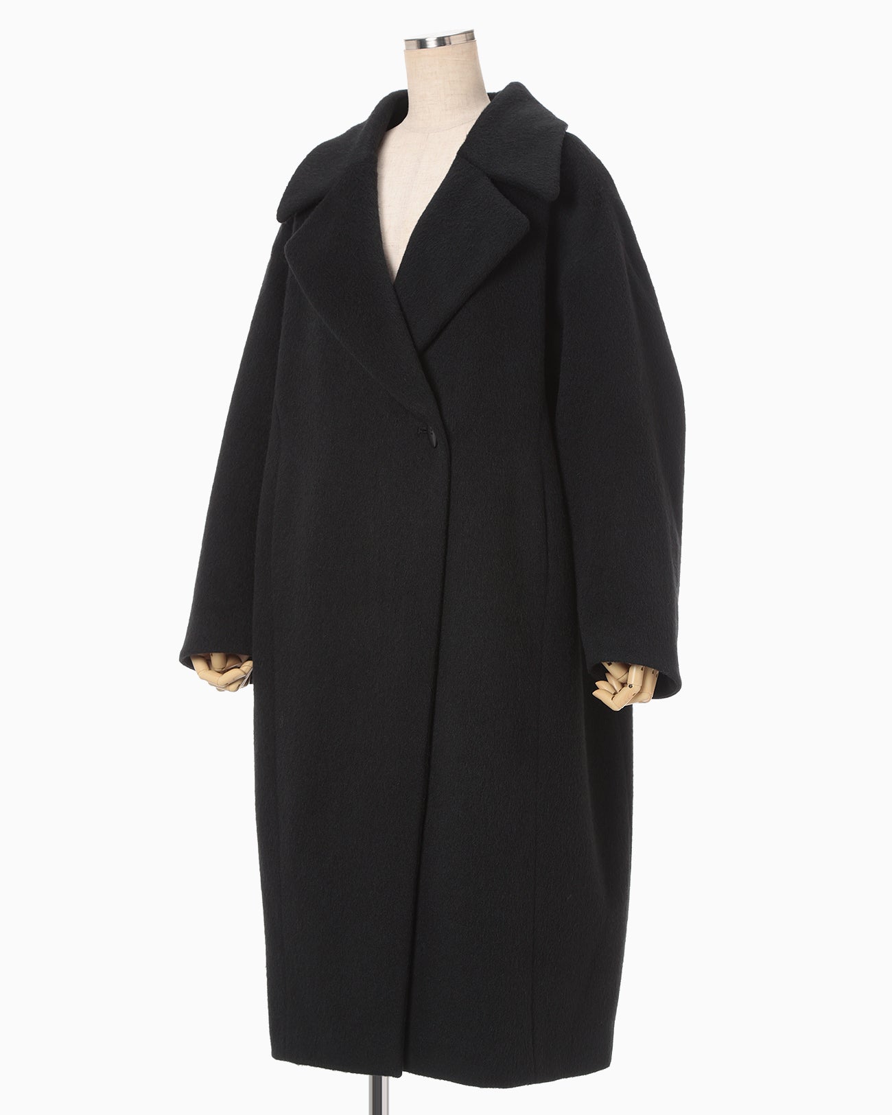 Wool Arupaka Long Cort - black