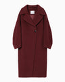 Wool Arupaka Long Cort - bordeaux