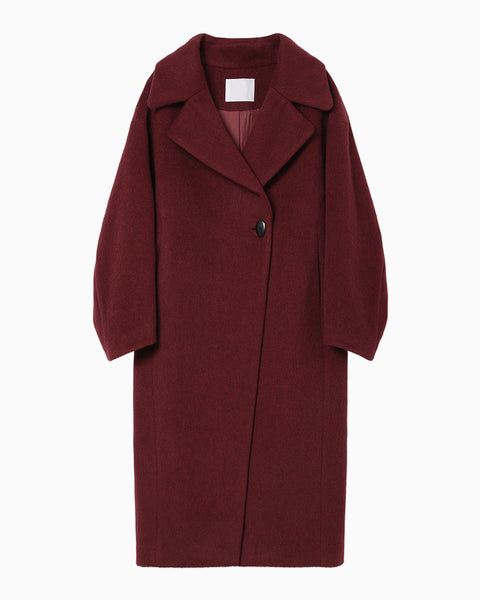 Wool Arupaka Long Cort - bordeaux