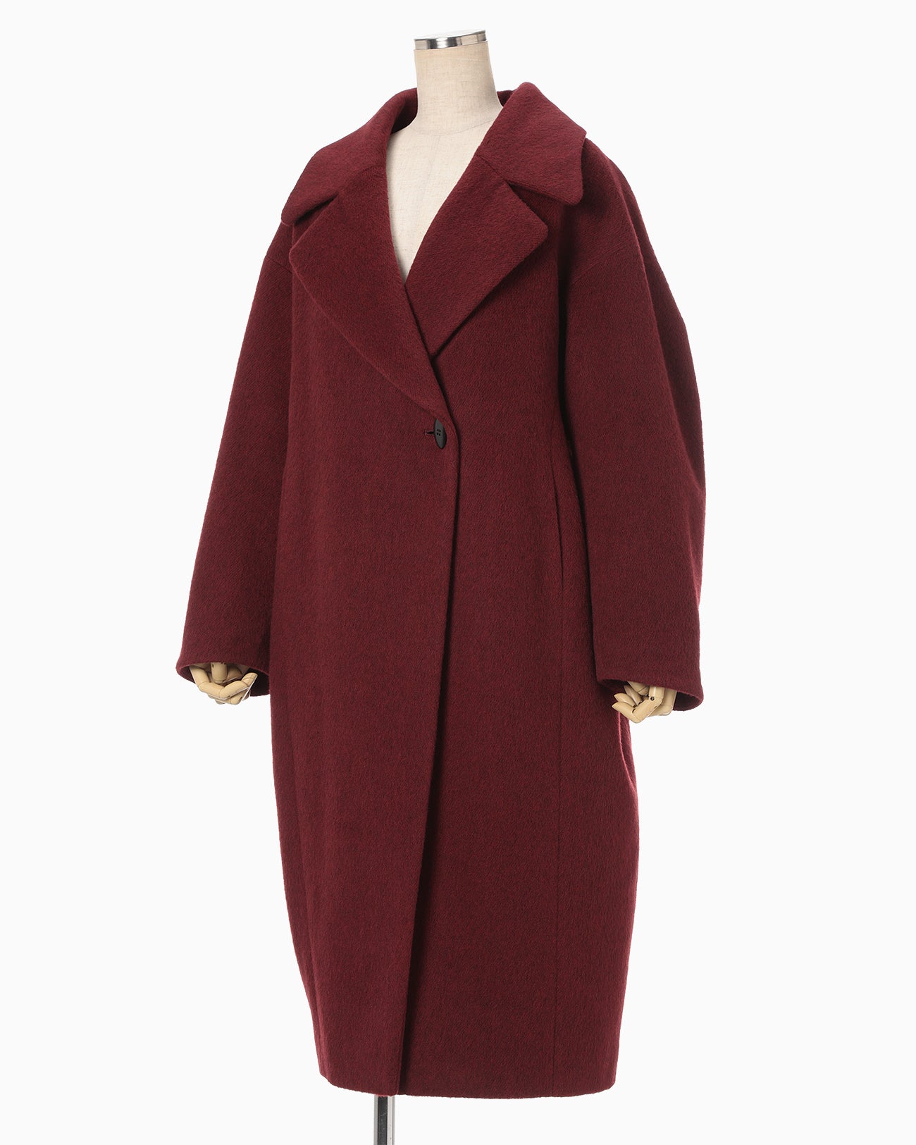 Wool Arupaka Long Cort - bordeaux