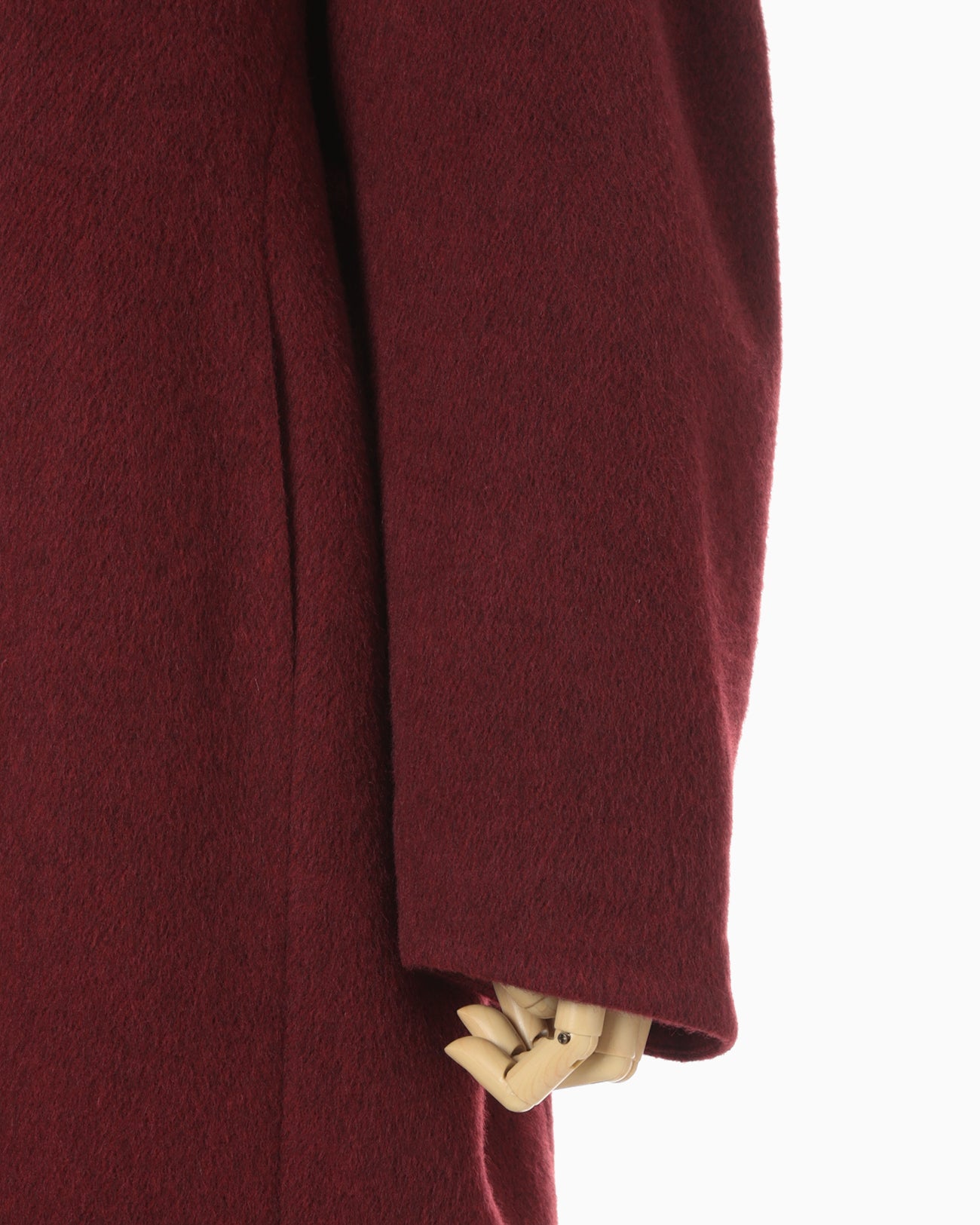 Wool Arupaka Long Cort - bordeaux