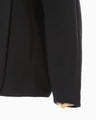 Wool Arupaka Shawl Collar Short Cort - black