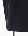 Wool Melton Embroidery Collar Long Coat - navy