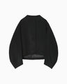 Wool Melton Short Cort - black