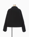 Wool Melton Short Cort - black