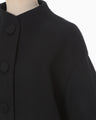 Wool Melton Short Cort - black