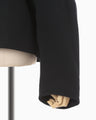 Wool Melton Short Cort - black