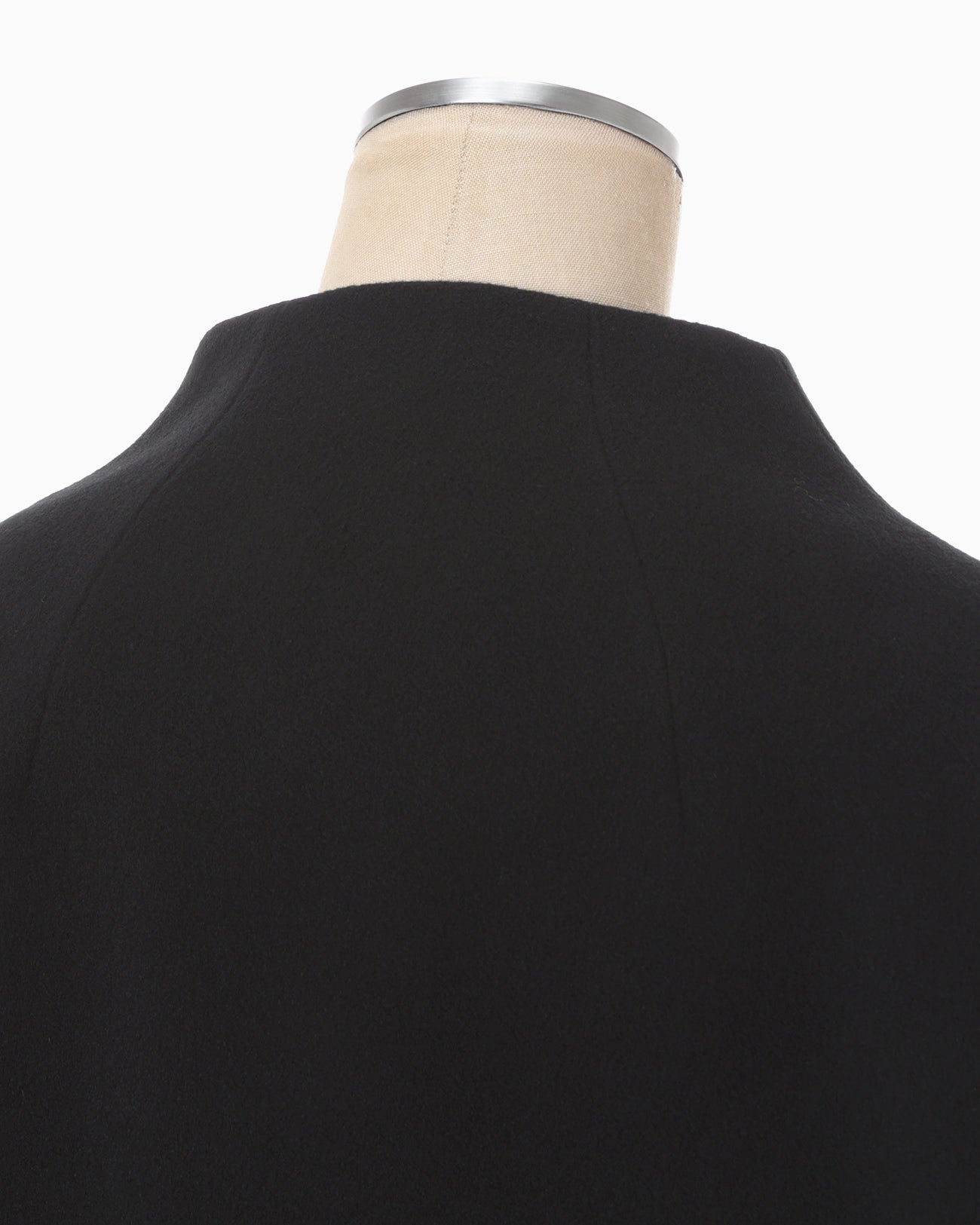 Wool Melton Short Cort - black