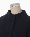 Wool Melton Short Cort - navy