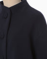 Wool Melton Short Cort - navy
