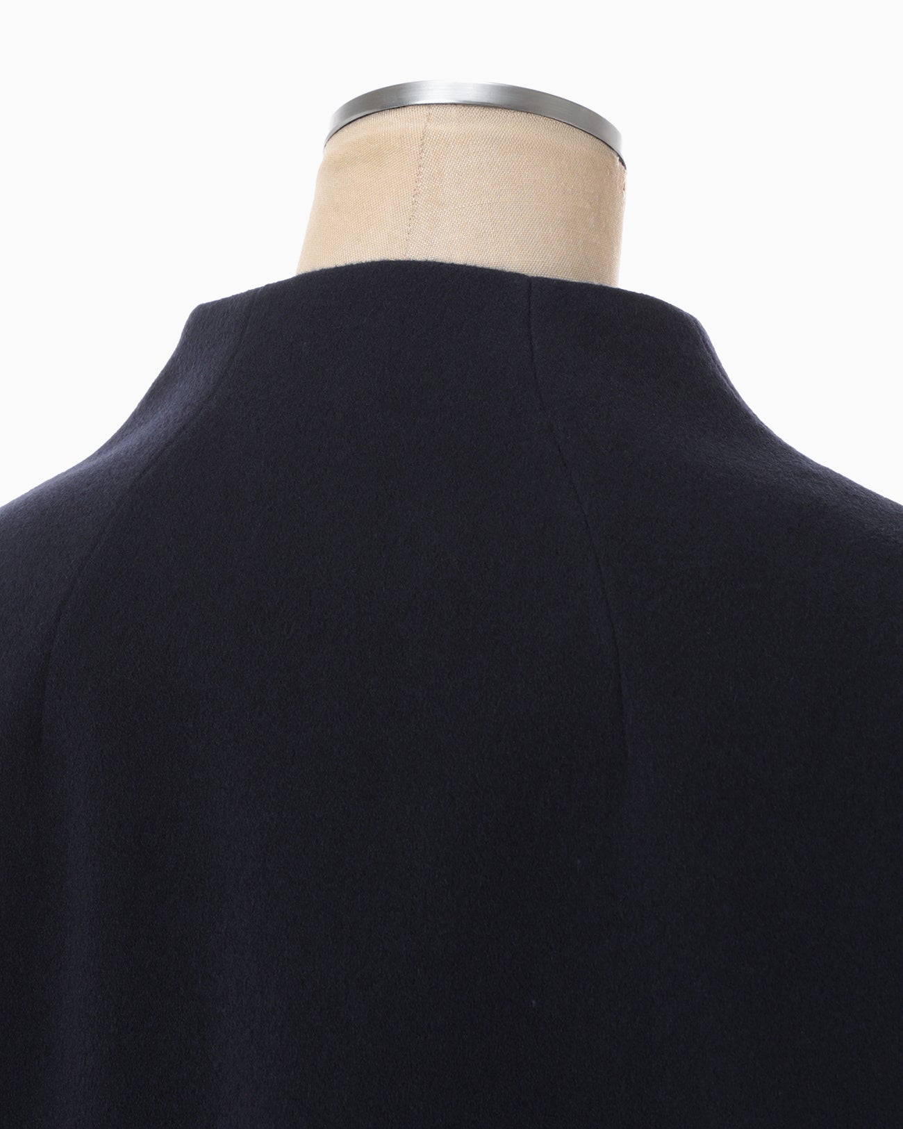 Wool Melton Short Cort - navy