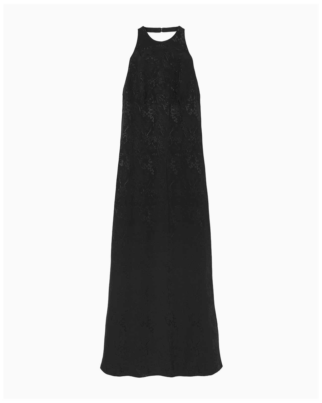 Floral Jacquard Camisole Dress - black