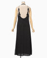 Floral Jacquard Camisole Dress - black