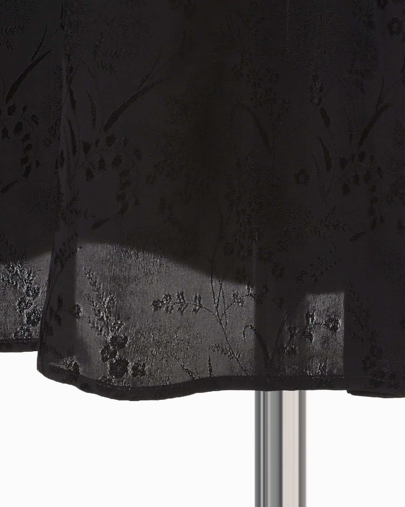 Floral Jacquard Camisole Dress - black