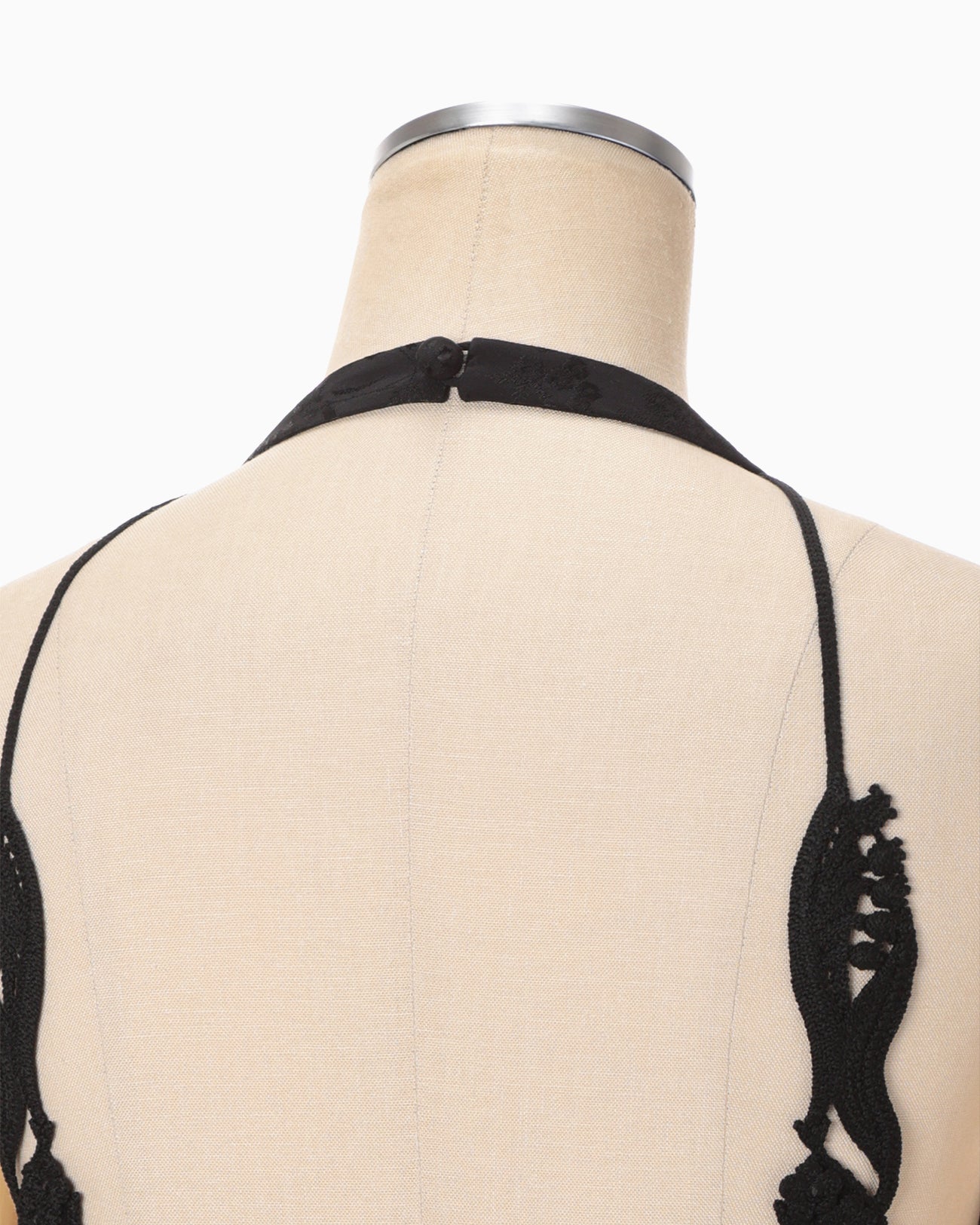 Floral Jacquard Camisole Dress - black