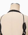 Floral Jacquard Camisole Dress - black