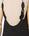 Floral Jacquard Camisole Dress - black