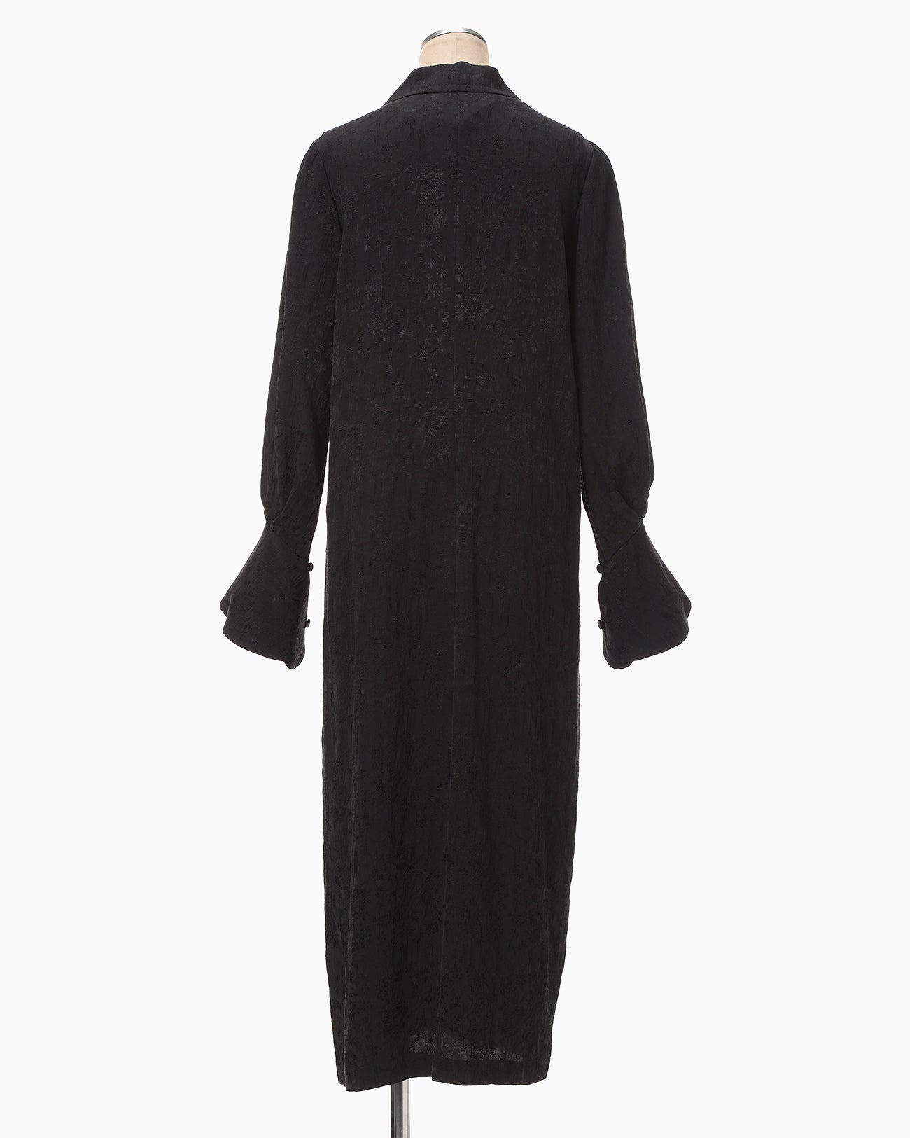 Floral Jacquard Shirt Dress - black - Mame Kurogouchi