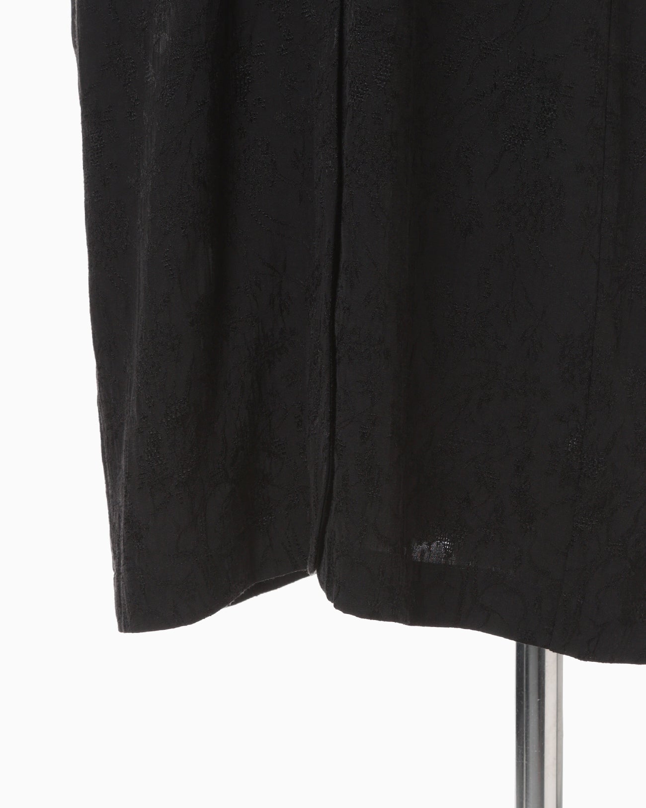 Floral Jacquard Shirt Dress - black