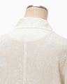 Floral Jacquard Shirt Dress - ecru