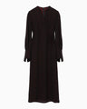 Cupro Triacetate Floral Jacquard Dress - black
