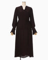 Cupro Triacetate Floral Jacquard Dress - black