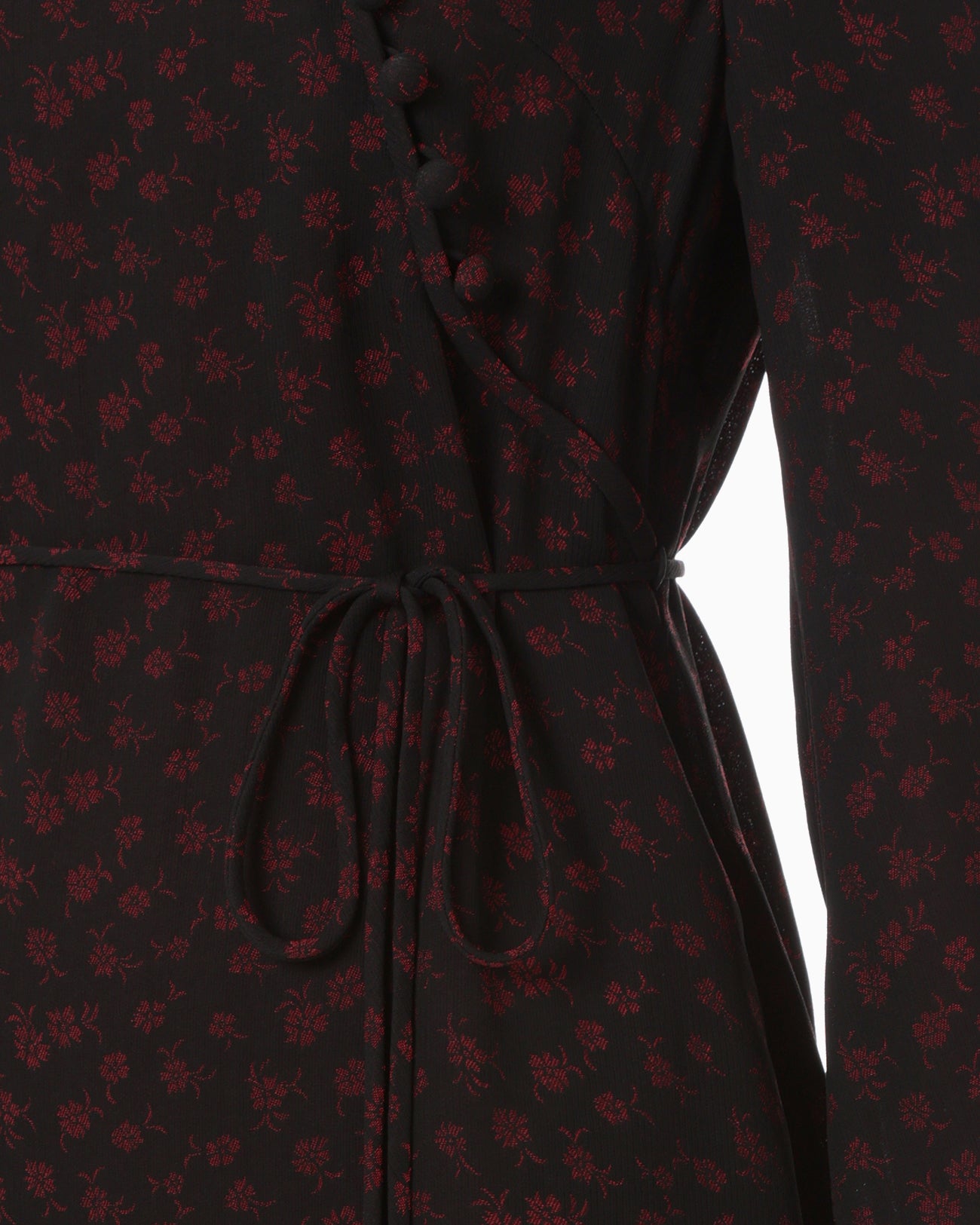 Cupro Triacetate Floral Jacquard Dress - black