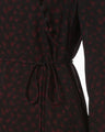 Cupro Triacetate Floral Jacquard Dress - black