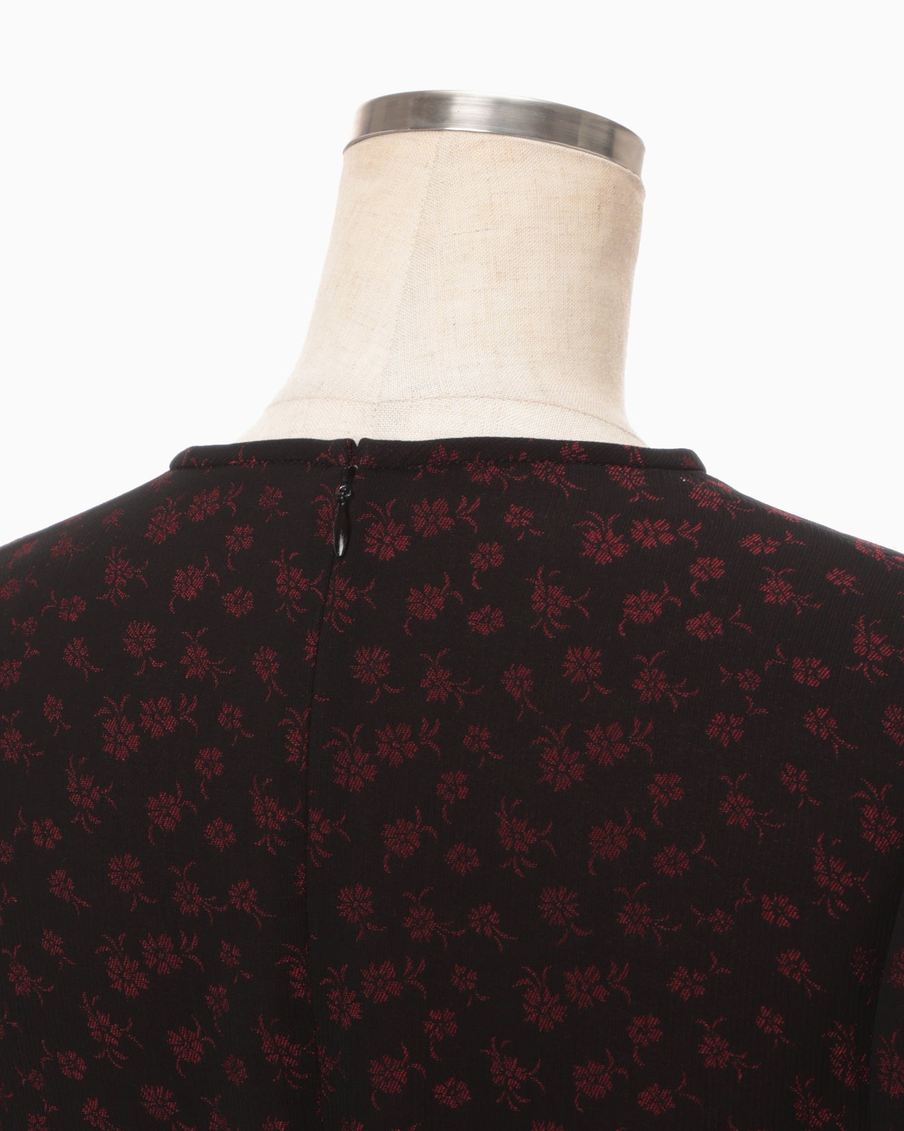 Cupro Triacetate Floral Jacquard Dress - black
