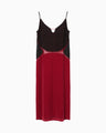 Cupro Triacetate Floral Jacquard Camisole Dress - black