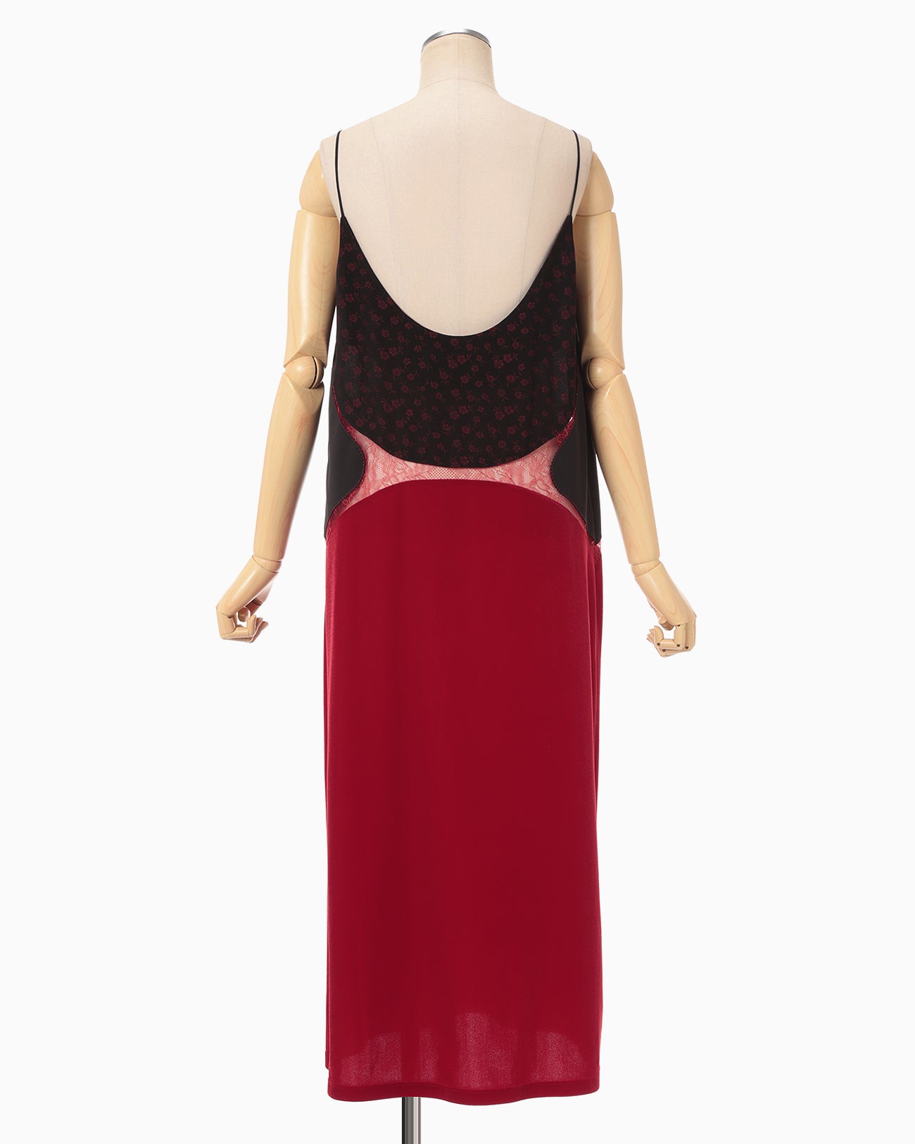 Cupro Triacetate Floral Jacquard Camisole Dress - black