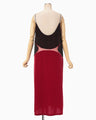 Cupro Triacetate Floral Jacquard Camisole Dress - black