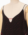 Cupro Triacetate Floral Jacquard Camisole Dress - black