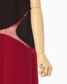 Cupro Triacetate Floral Jacquard Camisole Dress - black