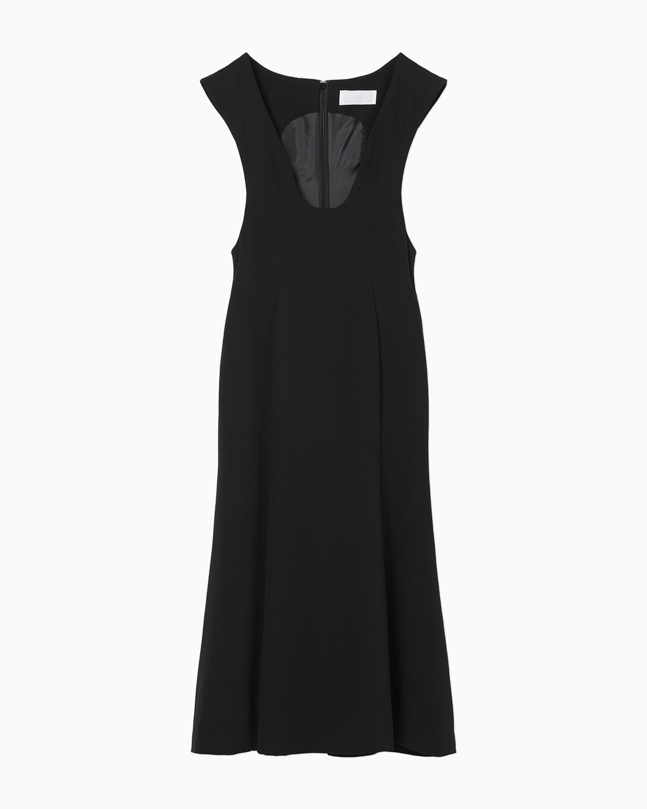 Wool Venetian Flare Dress - black - Mame Kurogouchi