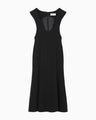 Wool Venetian Flare Dress - black