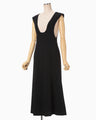 Wool Venetian Flare Dress - black