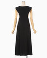 Wool Venetian Flare Dress - black