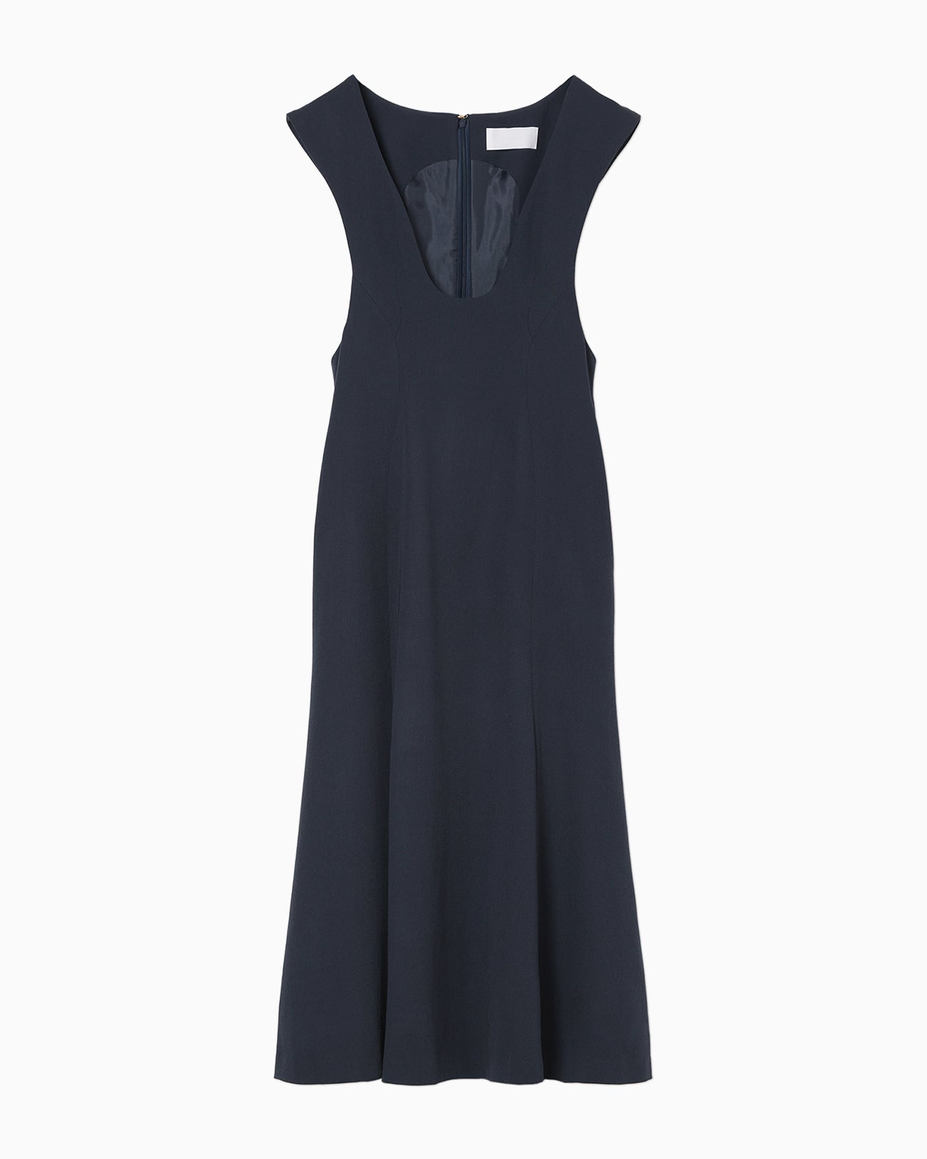 Wool Venetian Flare Dress - navy