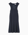 Wool Venetian Flare Dress - navy