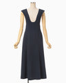 Wool Venetian Flare Dress - navy