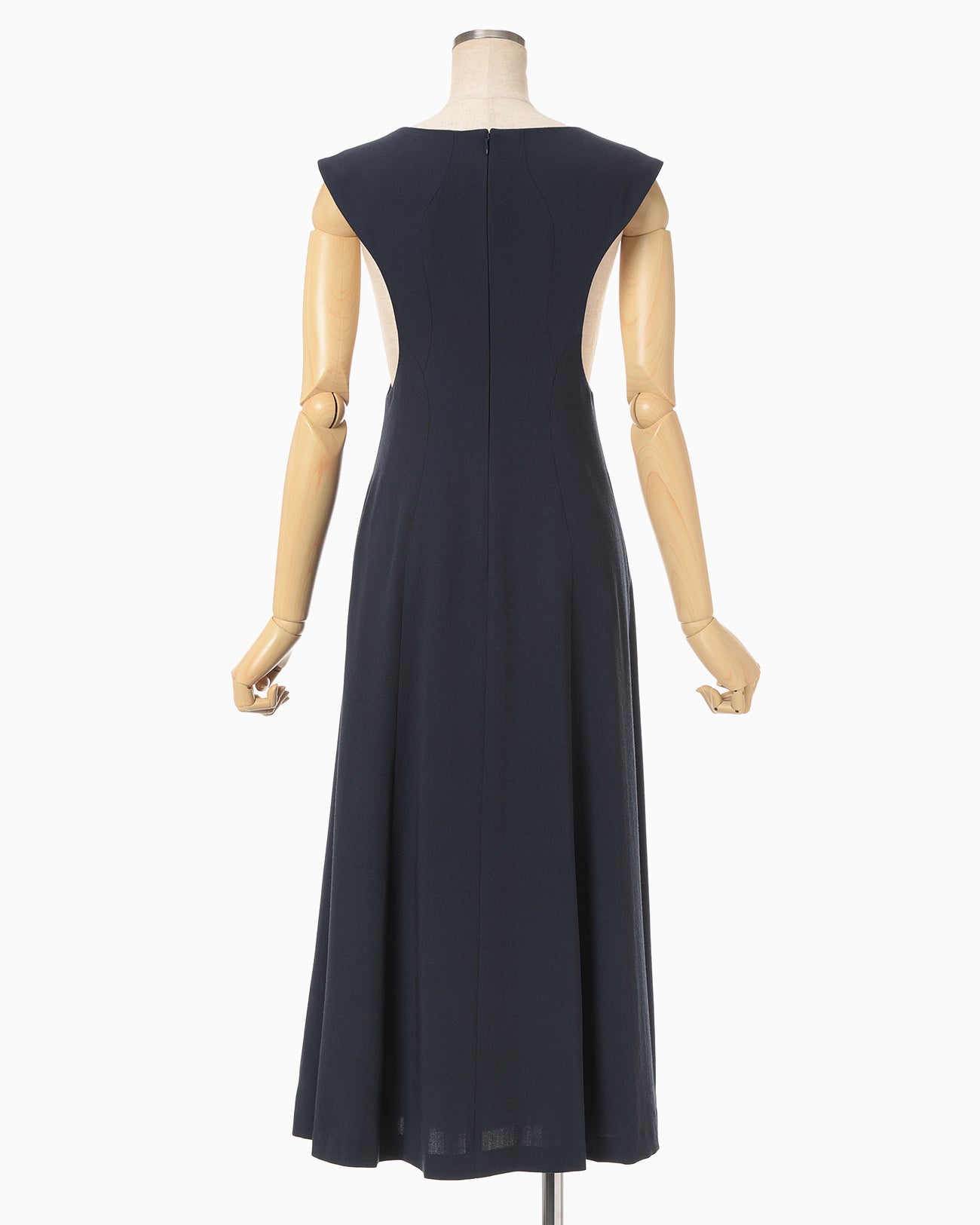 Wool Venetian Flare Dress - navy