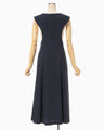 Wool Venetian Flare Dress - navy