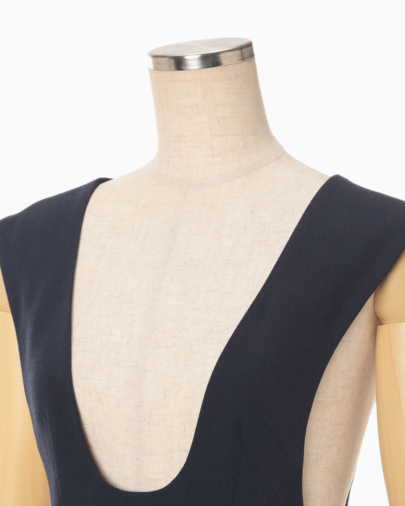 Wool Venetian Flare Dress - navy
