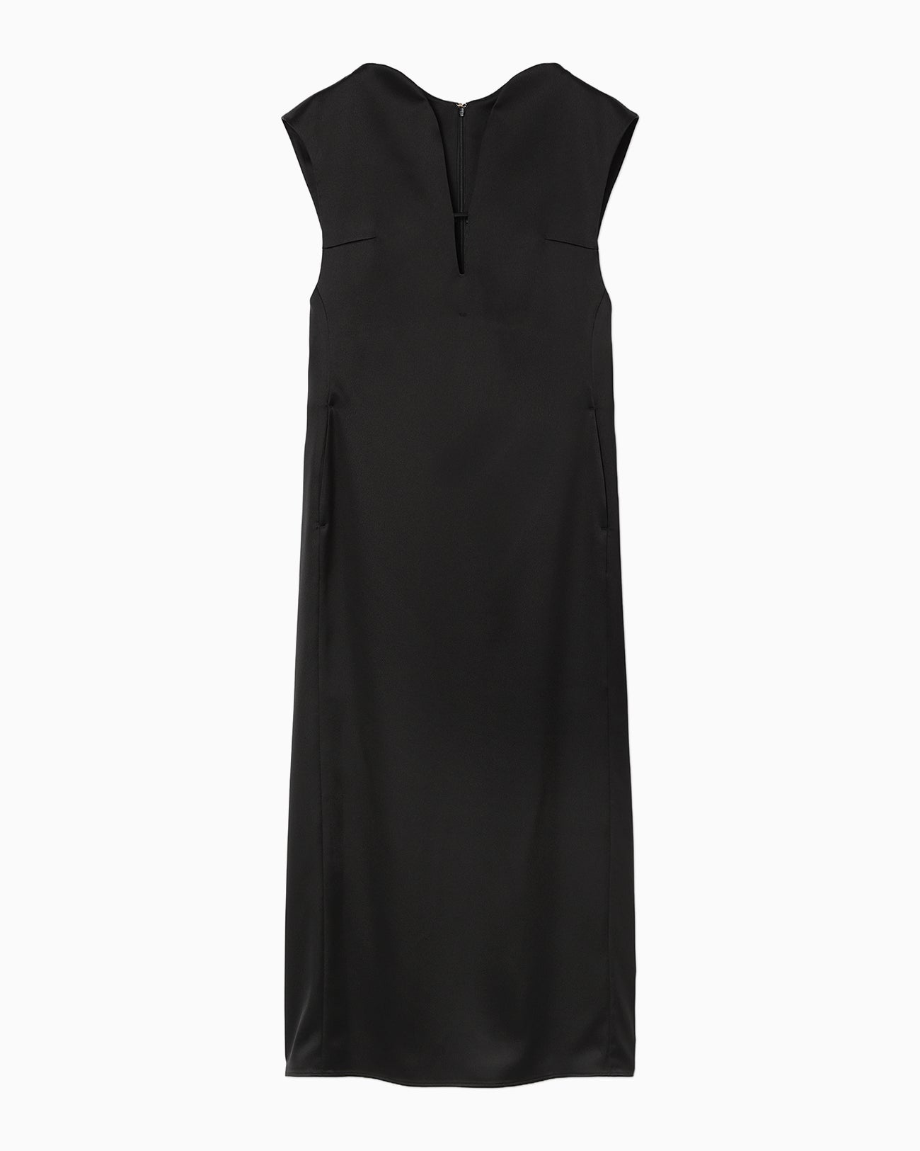 Embossed Leather Motif Triacetate Dress - black