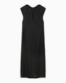 Embossed Leather Motif Triacetate Dress - black